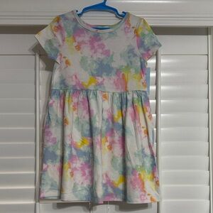 Cat & Jack Pastel Watercolor Short Sleeve Dress